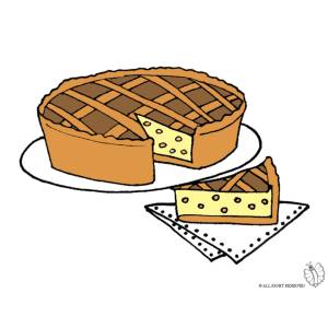 Disegno di Pastiera Napoletana a colori