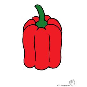 Disegno di Peperone a colori