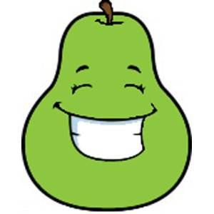 Disegno di Pera con Sorriso a colori