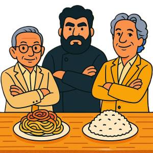 Disegno di Piatti di Pasta e Riso con Chef Famosi a colori