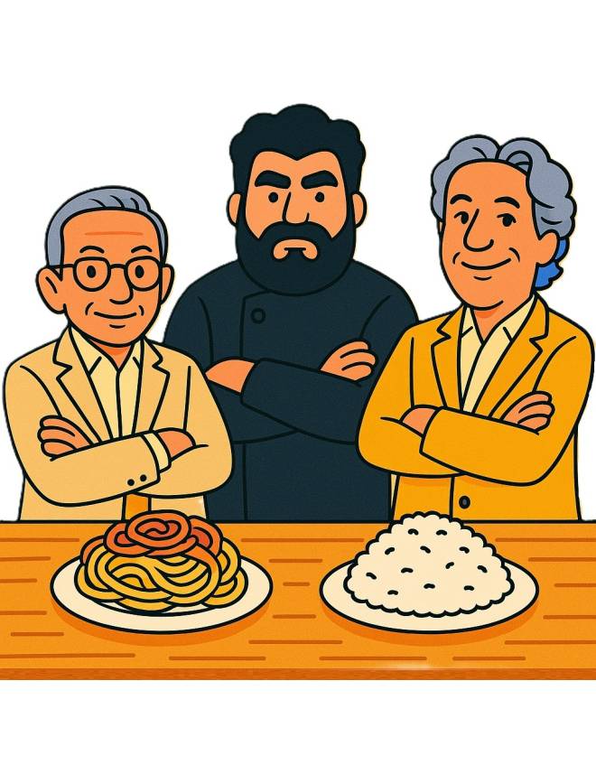 disegno di Piatti di Pasta e Riso con Chef Famosi  a colori