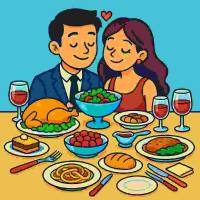 disegno di Pranzo di Nozze a colori