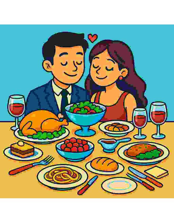 disegno di Pranzo di Nozze a colori