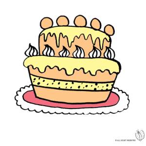 Disegno di Torta Gigante a colori