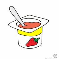 Disegno di Yogurt a Fragola a colori