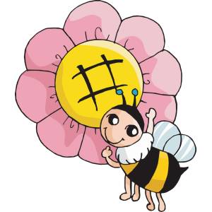 Disegno di L'Ape sul Fiore a colori