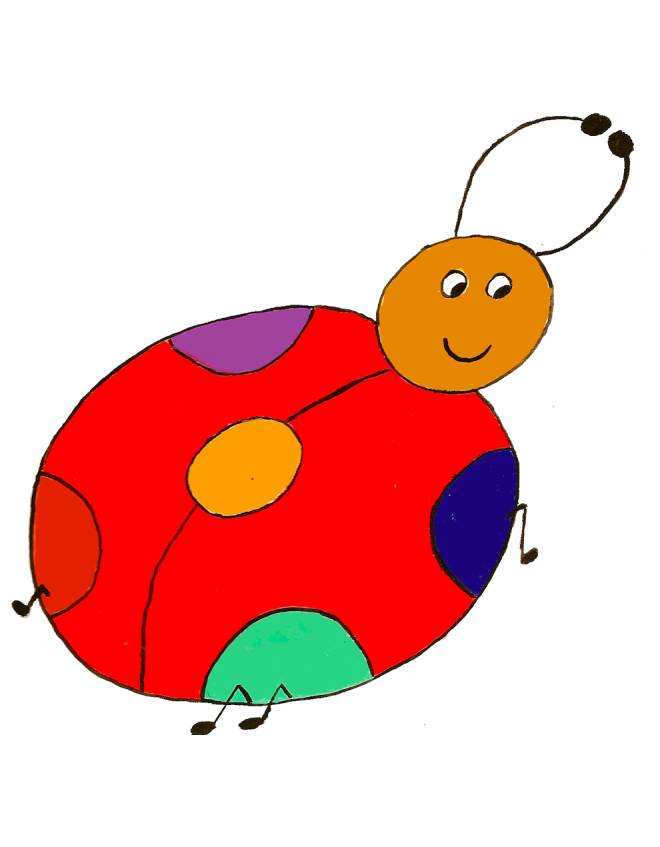 disegno di Coccinella a colori