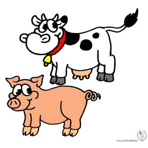 Disegno di Animali della Fattoria a colori