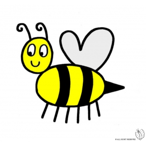 Disegno di Ape Regina a colori