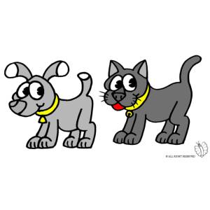 Disegno di Cane e Gatto a colori