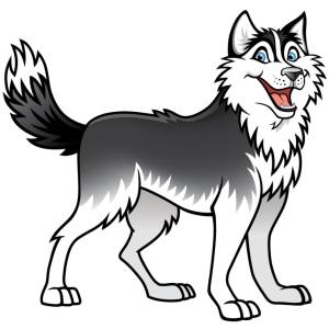 Disegno di Cane Husky a colori