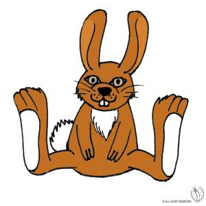 Disegno di Coniglio Seduto a colori