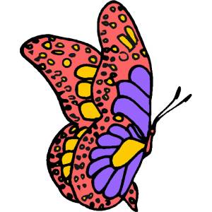 Disegno di Farfalla Fantasy a colori