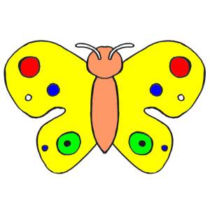 Disegno di Farfalla a Pois a colori