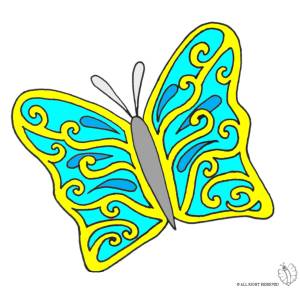 Disegno di La Bella Farfalla a colori
