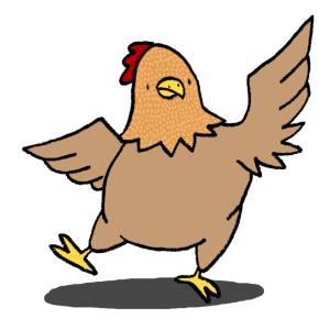 Disegno di Gallina Ballerina a colori