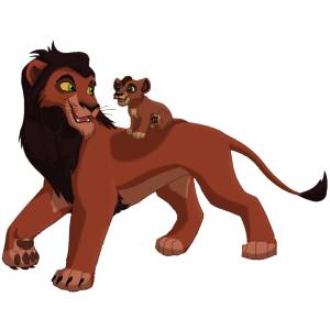 Disegno di Leoni a colori