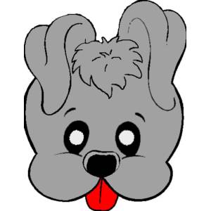 Disegno di Maschera di Cagnolino a colori