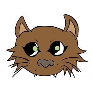 Disegno di Maschera del Gatto a colori