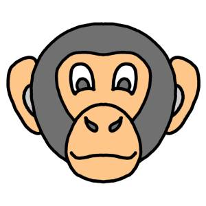 Disegno di Maschera di Scimmietta a colori