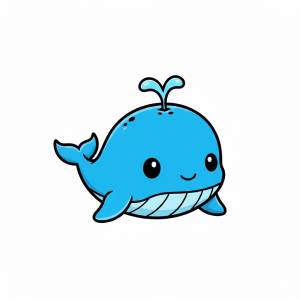 Disegno di Piccola Balena a colori