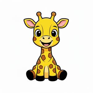 Disegno di Piccola Giraffa a colori