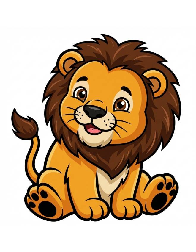 disegno di Piccolo Leone  a colori