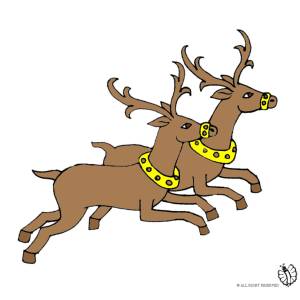 Disegno di Renne a colori