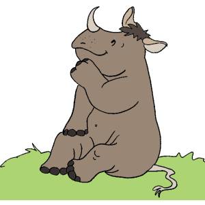 Disegno di Rinoceronte Seduto a colori