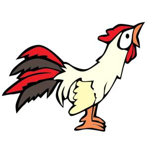 Disegno di Gallo a colori