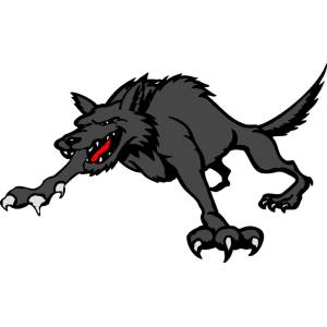 Disegno di Lupo Mannaro a colori