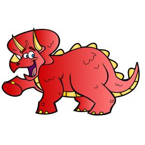 Disegno di Dinosauro Triceratops a colori