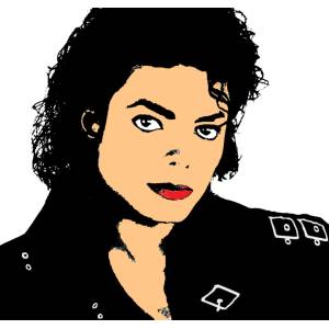 Disegno di Michael Jackson a colori