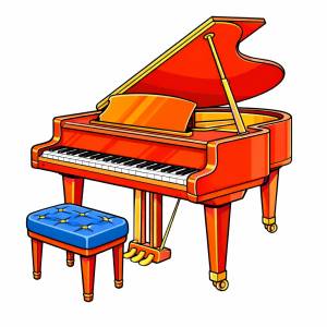 disegno di Pianoforte a Coda a colori