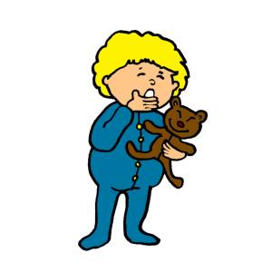 Disegno di Bambina con Orsacchiotto a colori