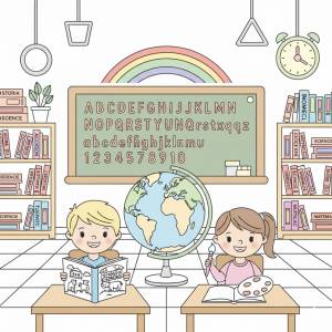 Disegno di Piccoli Esploratori di Conoscenza a colori