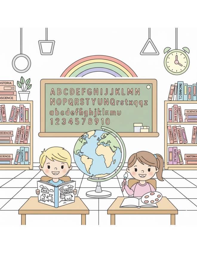 disegno di Piccoli Esploratori di Conoscenza a colori