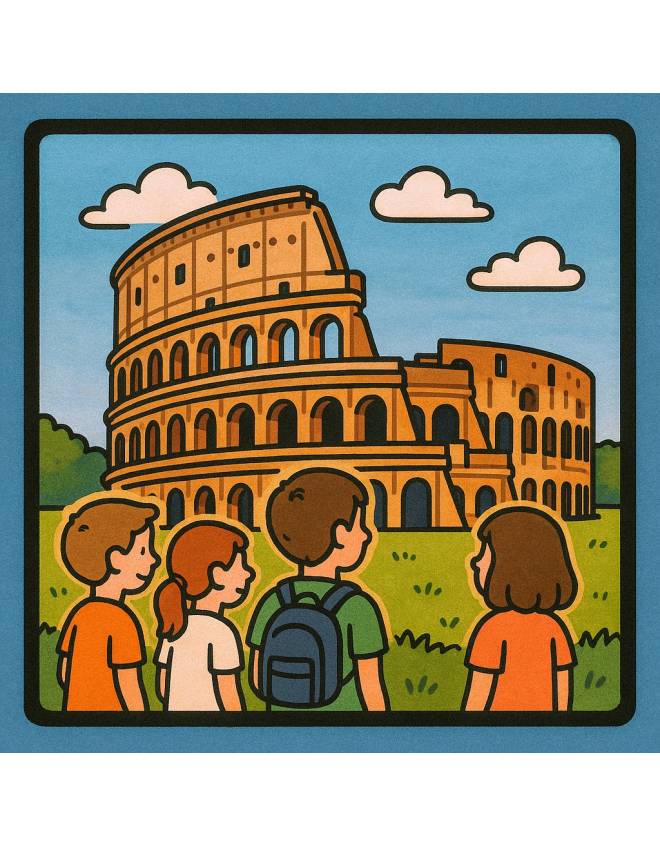 disegno di Gita al Colosseo a colori