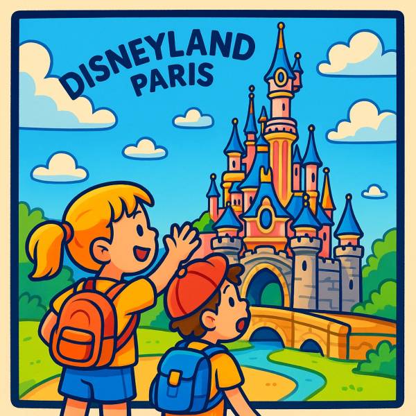 Disegno di Disneyland Paris a colori