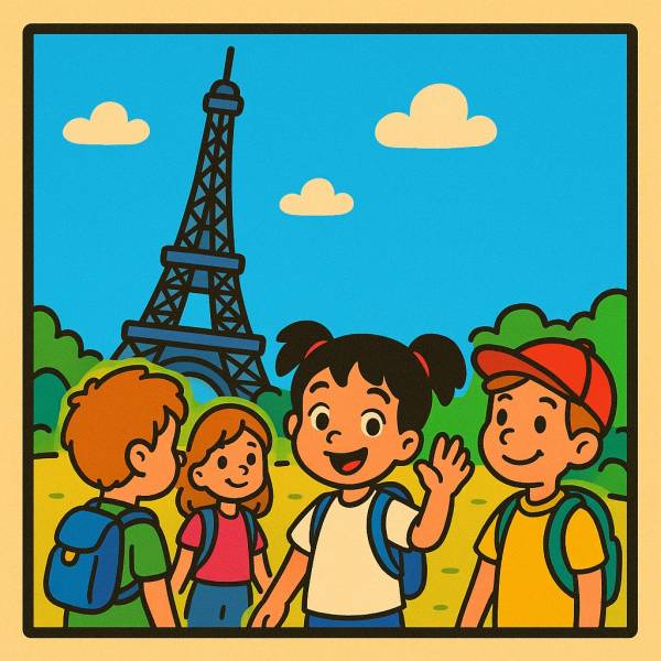 Disegno di Gita alla Torre Eiffel a colori