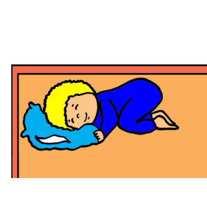 Disegno di Bambino che Dorme a colori