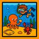 Disegno di Bambino che fa Snorkeling al Mare a colori