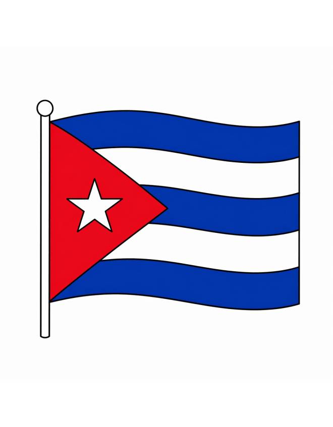 disegno di Bandiera di Cuba a colori