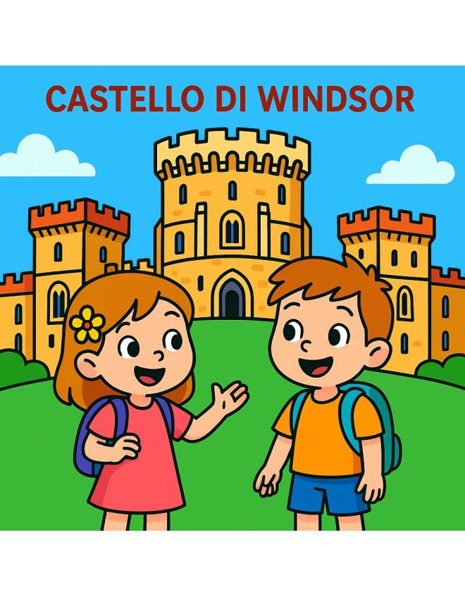 disegno di Castello di Windsor in Inghilterra  a colori