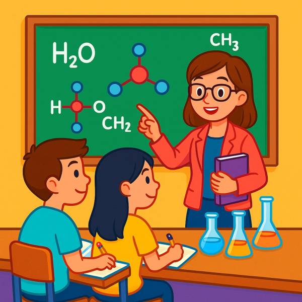 Disegno di Insegnante di Chimica a colori