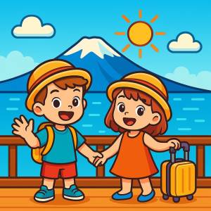 disegno di Vacanza a Napoli a colori