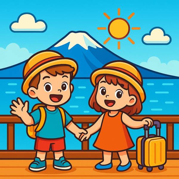 Disegno di Vacanza a Napoli a colori