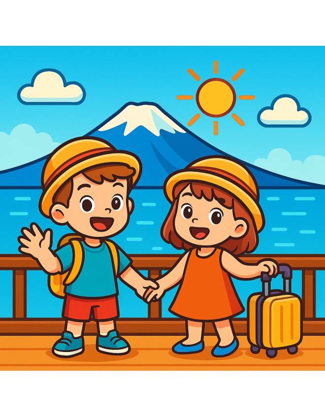 disegno di Vacanza a Napoli a colori