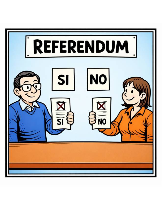 disegno di Referendum  a colori