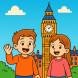 Disegno di Bambini in Viaggio a Londra a colori